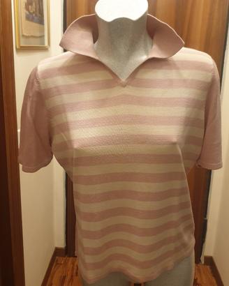 Polo vintage Chérie 100% Seta - Taglia 46 italiana