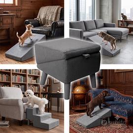 Pouf elegante che si trasforma in rampa per divano