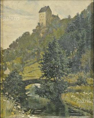 Olio su tavola di J. Trattmann