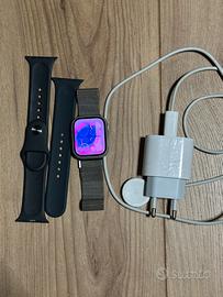 Apple Watch 8 GPS argento 41mm batteria 100%