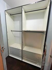 Struttura armadio con cassettiere