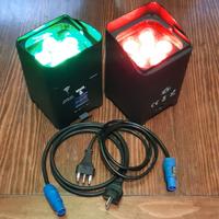 coppia luci dj fari par led live smart a batteria