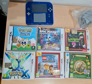 Nintendo 2DS POKEMON X  e 6giochi con scatola