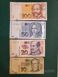 CROAZIA - banconote da collezione