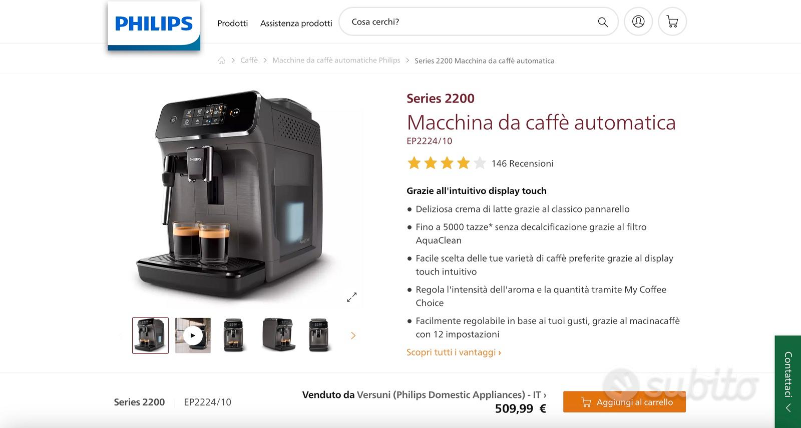 Series 2200 Macchina da caffè automatica EP2224/10