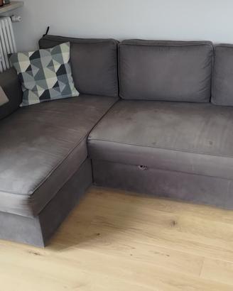 Divano letto chaise longue 3 posti Ikea Manstad