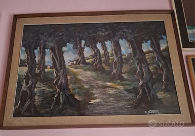 quadro pittore Grandi Enzo, gessetto, 1 m x 80 cm