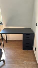 Scrivania IKEA 120 cm con cassettiera ALEX