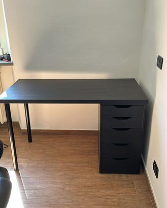 Scrivania IKEA 120 cm con cassettiera ALEX