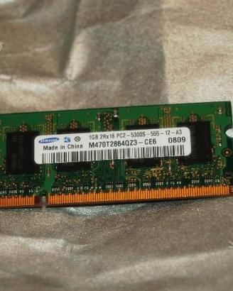 Ram portatili da 1 gb pc2 5300s samsung