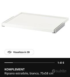 Komplement ripiano estraibile 75*58