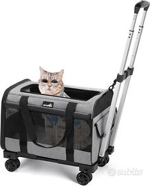 Trasportino per Gatti & Cani Piccola con Ruote