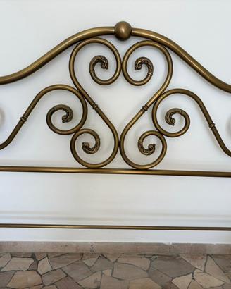 testata letto completa ottone