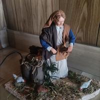 Statua in movimento presepe 24/30 cm Contadina