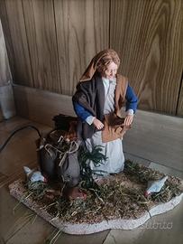 Statua in movimento presepe 24/30 cm Contadina