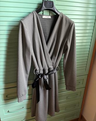 Vestito bianco e nero donna