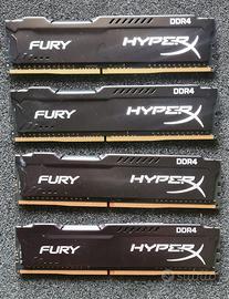 Kit memoria ram 16GB DDR4 Kingston Fury HyperX