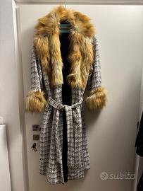 capotto con eco pelliccia