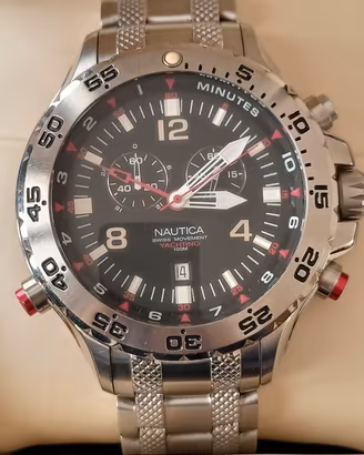 orologio NAUTICA48mm YACHTIMER NST acciaio 