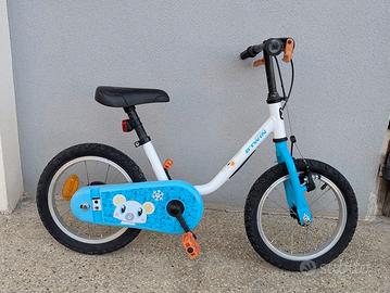 bici b'twin 14 pollici con rotelle 