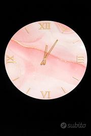 orologio da parete moderno effetto marmo 