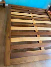 Struttura letto legno massello di olmo