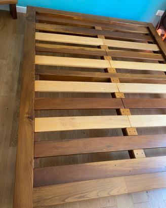 Struttura letto legno massello di olmo