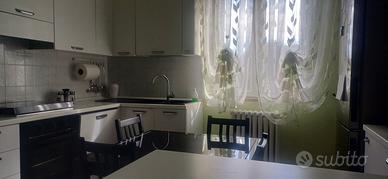 Cucina bianca con penisola