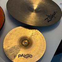 coppia piatti per batteria zildjian e paiste