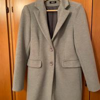 Cappotto corto grigio  perla