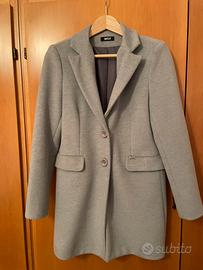 Cappotto corto grigio  perla