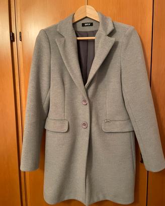 Cappotto corto grigio  perla