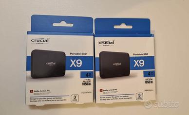 Crucial X9 SSD 4TB Esterno 1050 MB/s - NUOVO