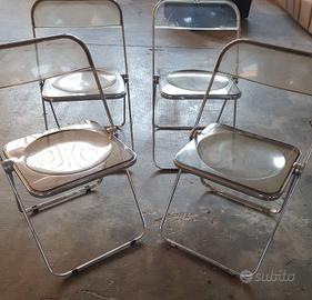 Quattro sedie Plia Piretti Castelli design anni 70