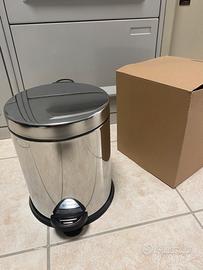 Cestino da bagno/ ufficio a pedale in Acciaio Inox