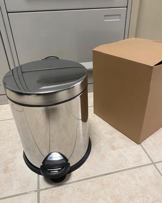 Cestino da bagno/ ufficio a pedale in Acciaio Inox