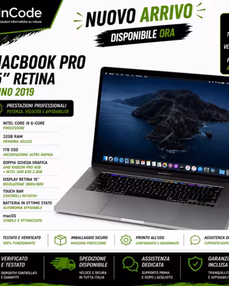 MacBook Pro 15” Retina 2019 – Intel Core i9