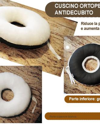 Cuscino antidecubito rotondo con foro per coccige