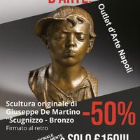 scultura "Scugnizzo" a firma Giuseppe De Martino,