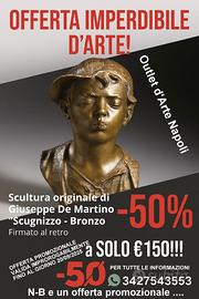 scultura "Scugnizzo" a firma Giuseppe De Martino,