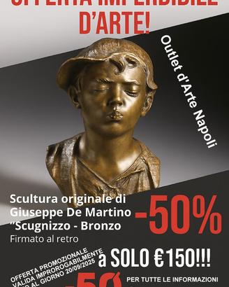 scultura "Scugnizzo" a firma Giuseppe De Martino,