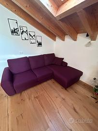 Divano 4 posti con letto scorrevole