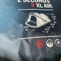 Tenda campeggio 3 posti xl air + materassi