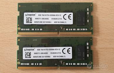 16gb Ram DDR 4 Notebook 