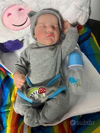 Reborn Baby Doll Levi misto silicone vinile o pann