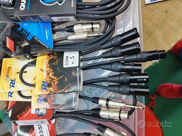 Lotto Cavi Audio Professionali NUOVI XLR / Jack /