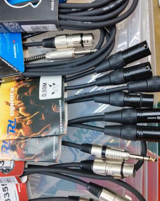 Lotto Cavi Audio Professionali NUOVI XLR / Jack /