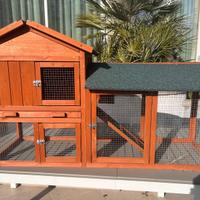 Gabbia conigli a due piani