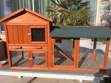 Gabbia conigli a due piani