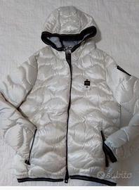 Giacca imbottita bianca con cappuccio